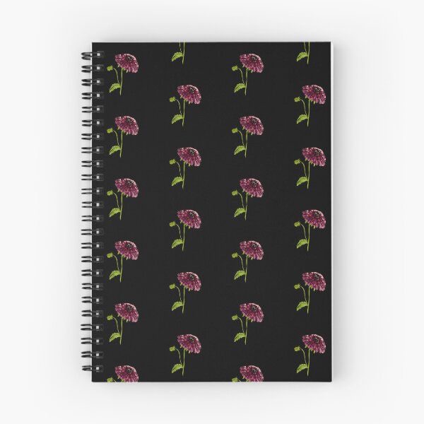 Item preview, Seamless black pattern dahlia watercolor illustration designed and sold by Yana Mustafina | Boho Soulful Designs.