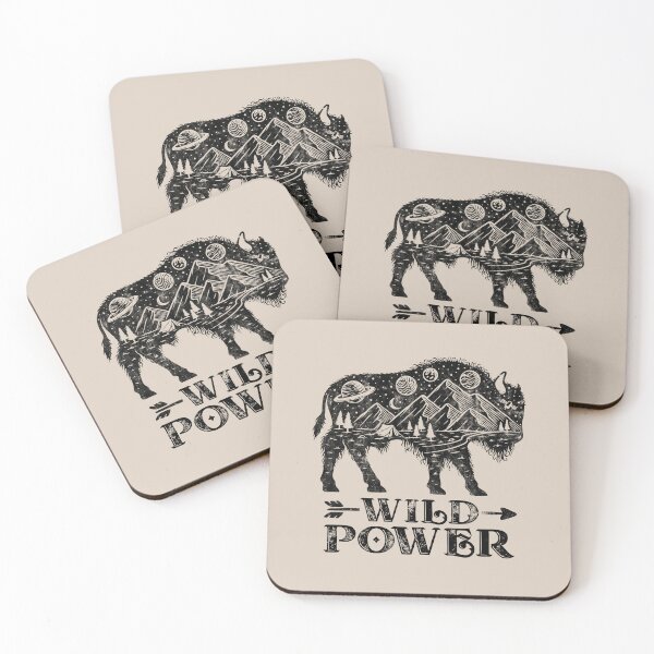 Item preview, Wild Power Bison Distressed Outdoor Mountain Bison Lover designed and sold by Myth-Creatures.