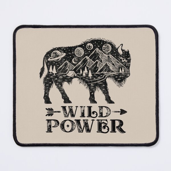 Artikelvorschau, Wild Power Bison Distressed Outdoor Mountain Bison Lover entworfen und verkauft von Myth-Creatures.