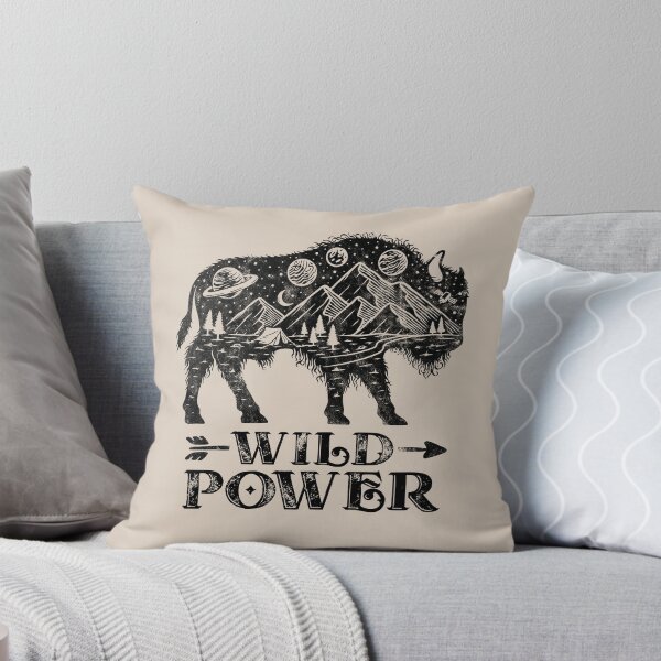 Item preview, Wild Power Bison Distressed Outdoor Mountain Bison Lover designed and sold by Myth-Creatures.