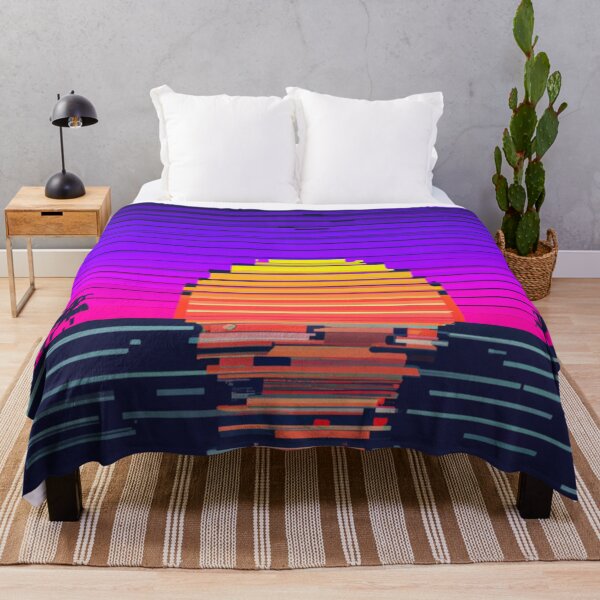 Item preview, Glitched synthwave sunset designed and sold by SJG-digital.