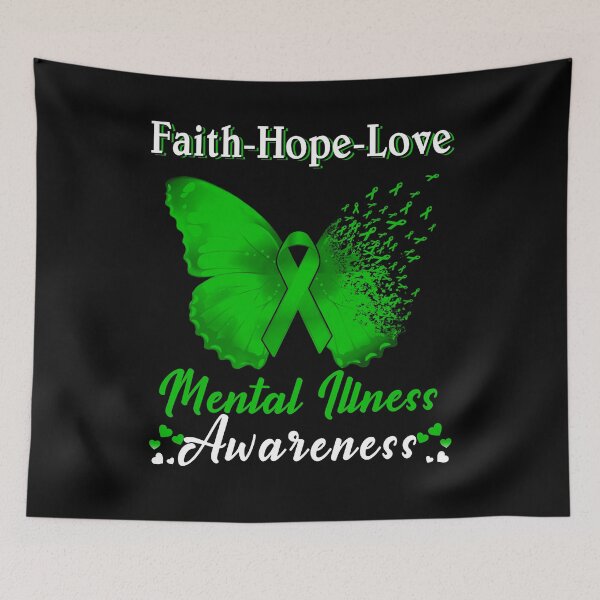 Item preview, Faith Hope Love Butterfly Mental Illness Awareness designed and sold by Gillosina.