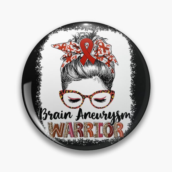 Item preview, Messy Bun Leopard Brain Aneurysm Warrior designed and sold by rechardtee.