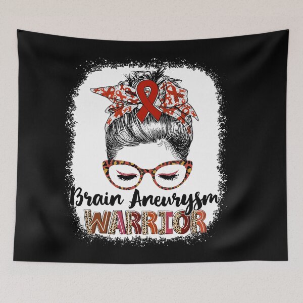 Item preview, Messy Bun Leopard Brain Aneurysm Warrior designed and sold by rechardtee.