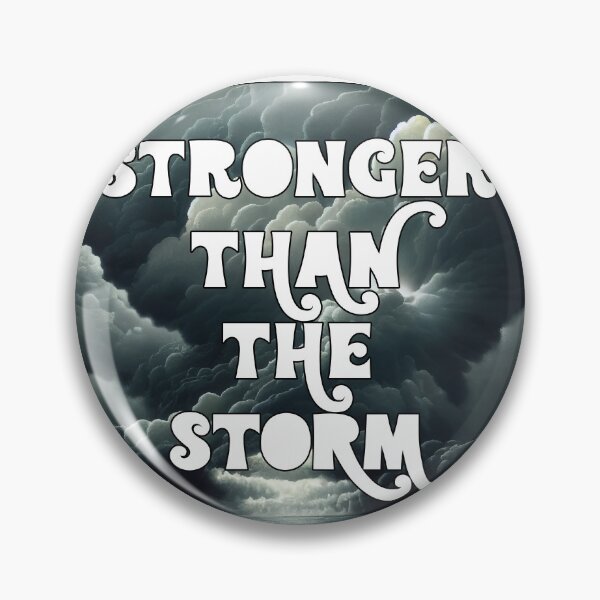 Item preview, Cita motivacional más fuerte que la tormenta Pegatina designed and sold by TheCreativeFab.