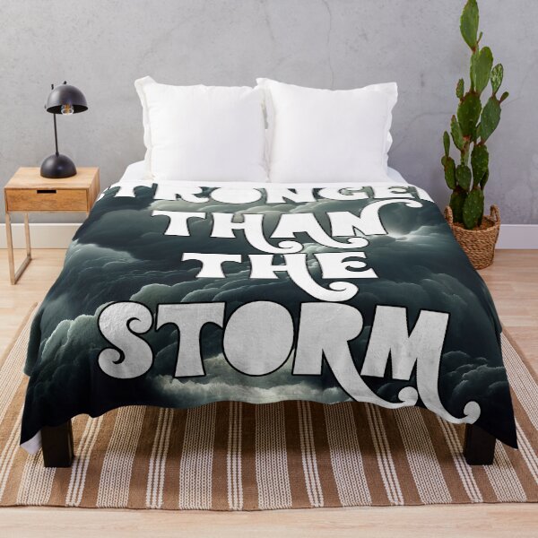 Item preview, Motivational Stronger than the Storm Quote Sticker designed and sold by TheCreativeFab.