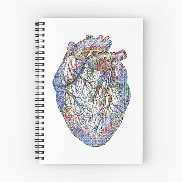 Item preview, HEART ILLUSTRATION WITH MULTCOLORED TRIBAL ART OVERLAY designed and sold by ittybittyowl.