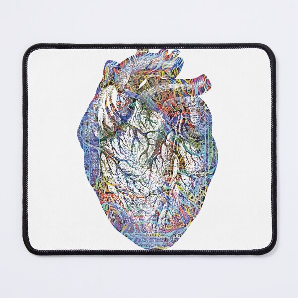 Item preview, HEART ILLUSTRATION WITH MULTCOLORED TRIBAL ART OVERLAY designed and sold by ittybittyowl.