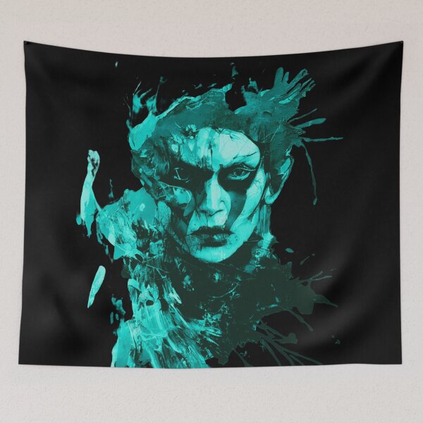 Item preview, Unusual Turquoise Man, Mysterious man face designed and sold by Dven-Clothes.