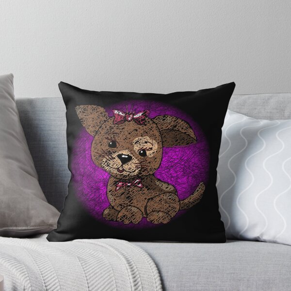 Item preview, Cute Puppy - Pink Background - Scribble Art - Unique Effect designed and sold by Oaks Creations.