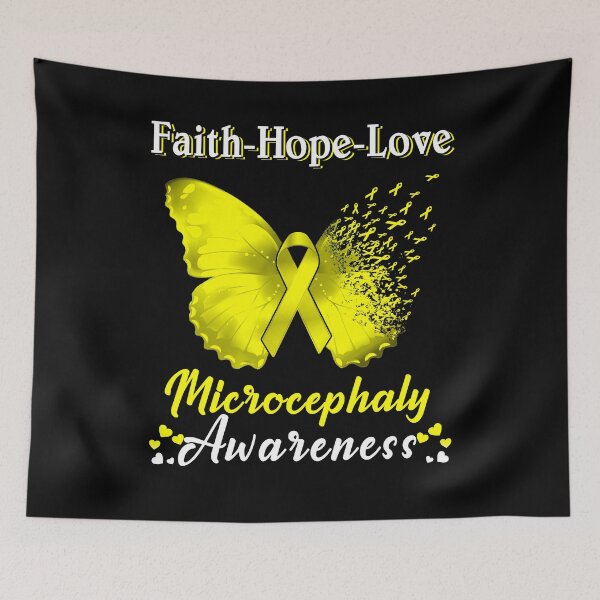 Item preview, Faith Hope Love Butterfly Microcephaly Awareness designed and sold by Gillosina.