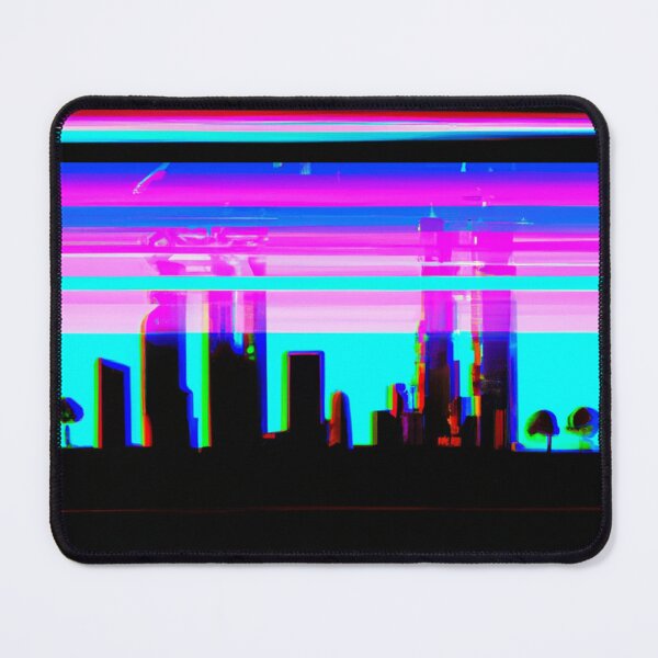 Item preview, Cyan glitched city designed and sold by SJG-digital.