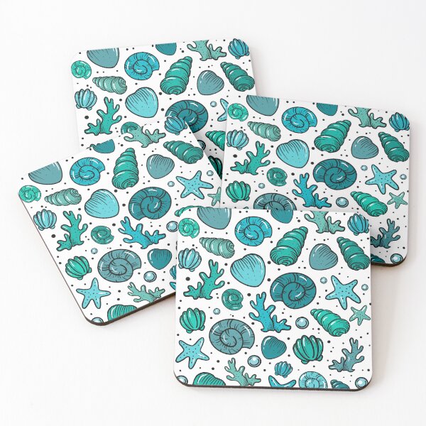 Item preview, Turquoise Seashells World designed and sold by NadyaOrangeKiss.