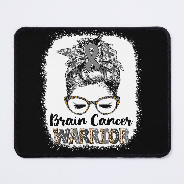 Item preview, Messy Bun Leopard Brain Cancer Warrior designed and sold by rechardtee.
