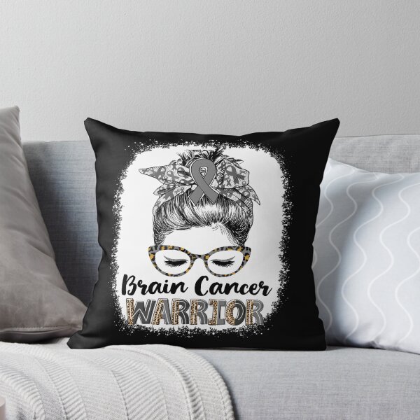 Item preview, Messy Bun Leopard Brain Cancer Warrior designed and sold by rechardtee.
