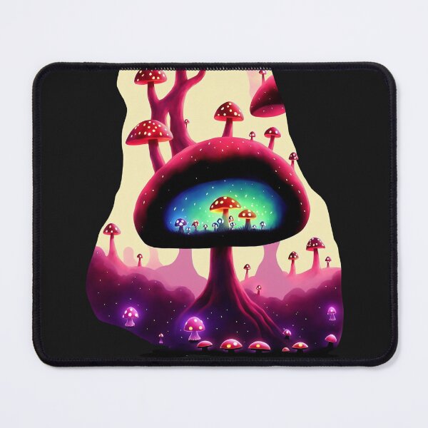 Item preview, Glowing pink toadstools and multicoloured toadstools in shroom-caves designed and sold by BrachiaST.
