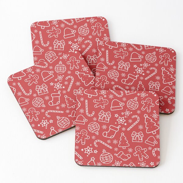 Item preview, Christmas pattern in red colour designed and sold by UnicornParty.