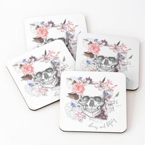 Item preview, Bones and Botany Floral Skull Art designed and sold by CreativNode.