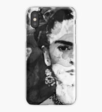 Black And White Frida Kahlo by Sharon Cummings iPhone Case
