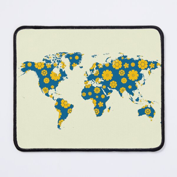 Item preview, Vintage floral world map designed and sold by AlbertoRuiZ.