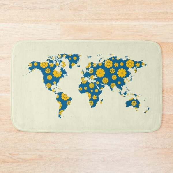 Item preview, Vintage floral world map designed and sold by AlbertoRuiZ.
