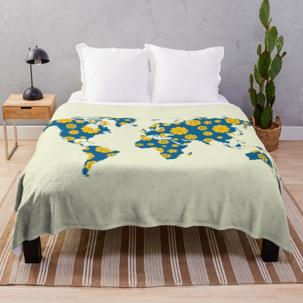 Item preview, Vintage floral world map designed and sold by AlbertoRuiZ.