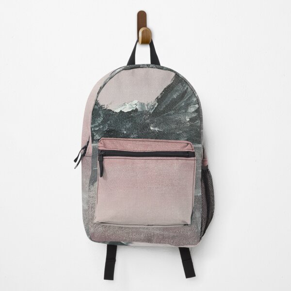 Item preview, Pink sky grey mountain landscape designed and sold by WorldOfWendyArt.