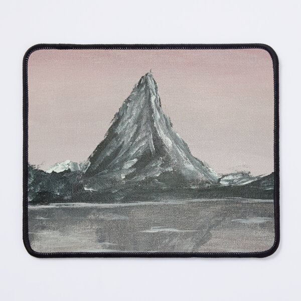 Item preview, Pink sky grey mountain landscape designed and sold by WorldOfWendyArt.
