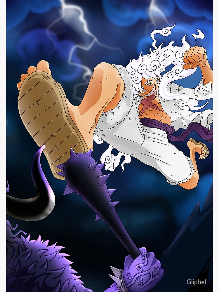 This is Luffy in gear 4 (Snakeman) Sticker for Sale by Gliphel