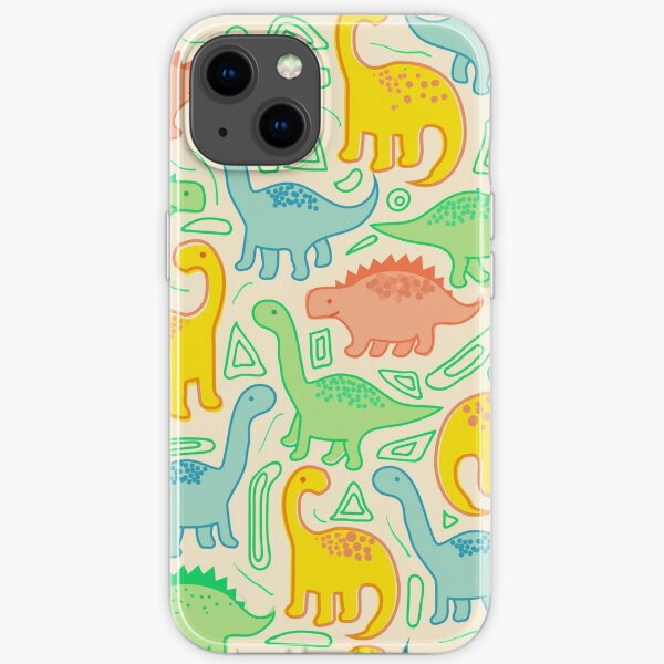 Cover for iPhone 13 12 11 XS XR SE 8 7 Max Pro Google Pixel Dinosaur Phone Case T-Rex Dino Line Art Samsung Galaxy S21 Pink Orange
