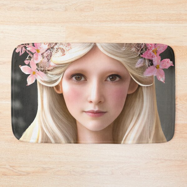 Item preview, Blond Elf with Pink Flowers in her Hair designed and sold by OmniaDea.