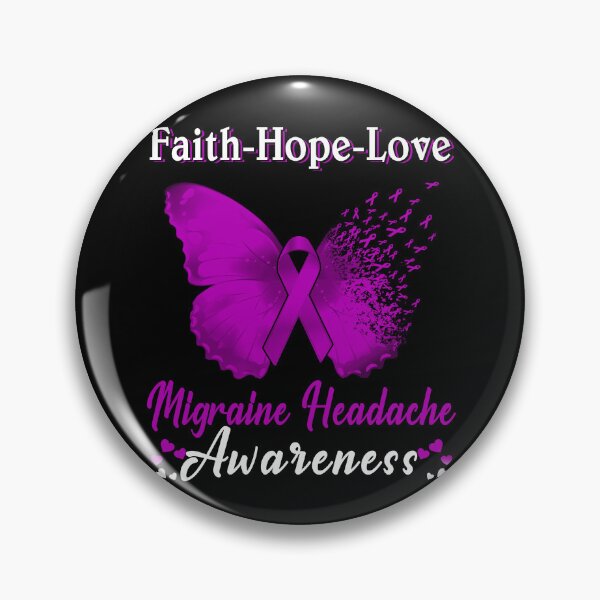 Item preview, Faith Hope Love Butterfly Migraine Headache Awareness designed and sold by Gillosina.