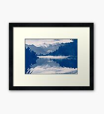 Lake Matheson Blueprint #2 Framed Print