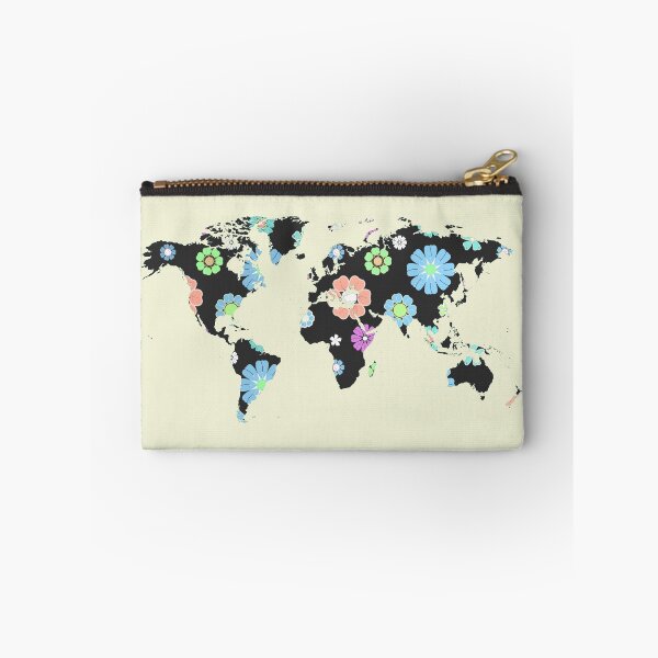 Item preview, floral world map designed and sold by AlbertoRuiZ.