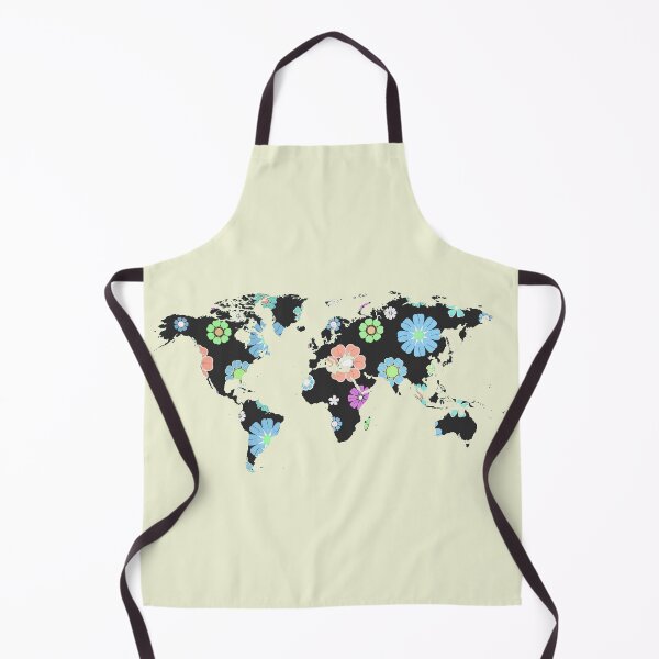 Item preview, floral world map designed and sold by AlbertoRuiZ.