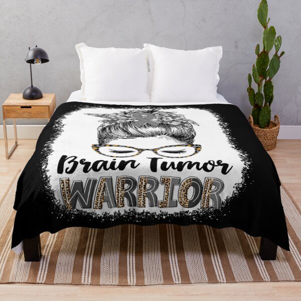 Item preview, Messy Bun Leopard Brain Tumor Warrior designed and sold by rechardtee.