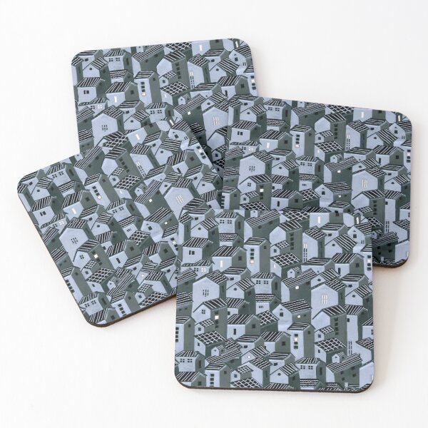 Item preview, That town in the middle of nowhere - Town at night Pattern designed and sold by TheMirwoForest.