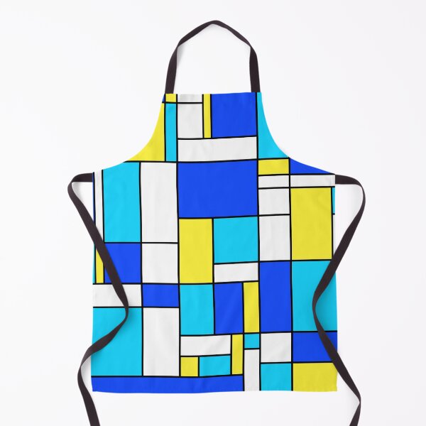 Item preview, Not Mondrian II - Geometric Abstract in Blue, Yellow and Aqua designed and sold by MellowCat.