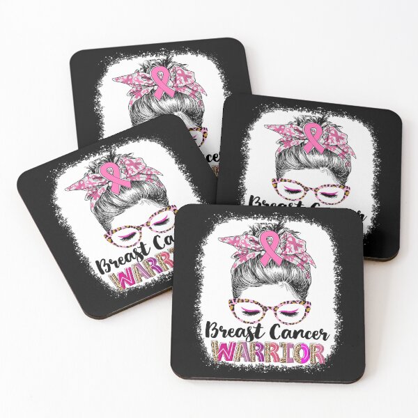 Item preview, Messy Bun Leopard Breast Cancer Warrior designed and sold by rechardtee.