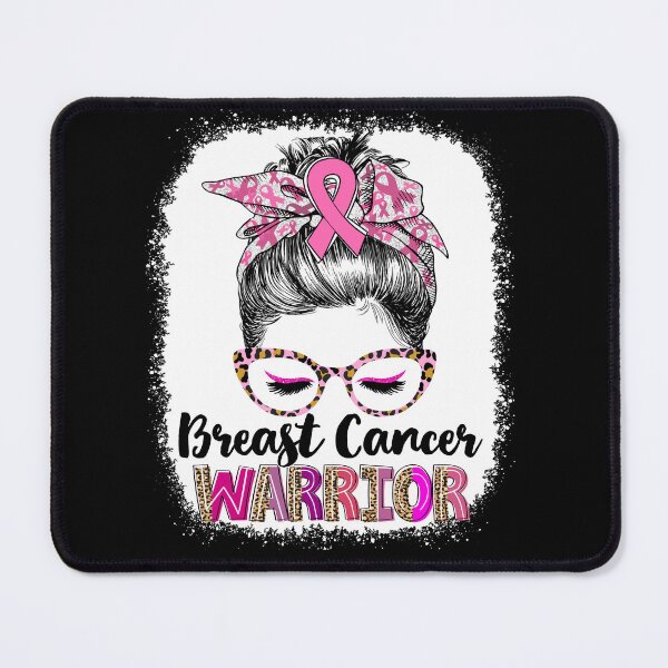 Item preview, Messy Bun Leopard Breast Cancer Warrior designed and sold by rechardtee.