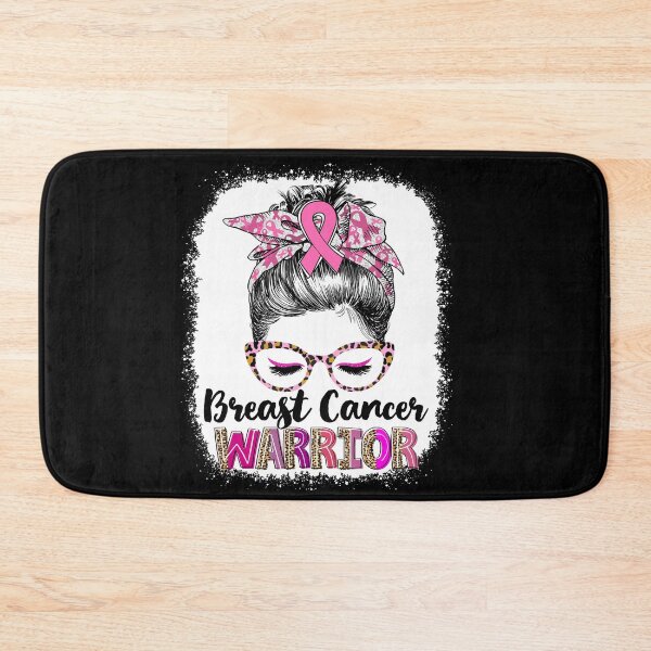 Item preview, Messy Bun Leopard Breast Cancer Warrior designed and sold by rechardtee.