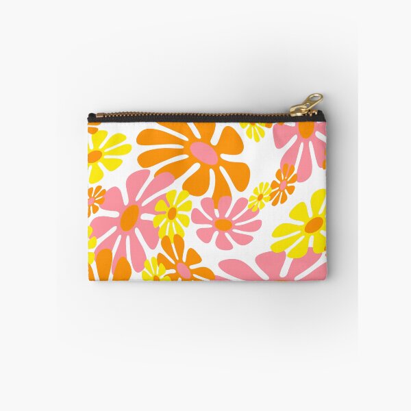 Item preview, 60's Retro Liquid Flowers in Orange, Yellow and Pink designed and sold by MellowCat.