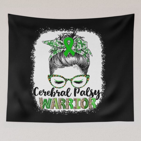 Item preview, Messy Bun Leopard Cerebral Palsy Warrior designed and sold by rechardtee.