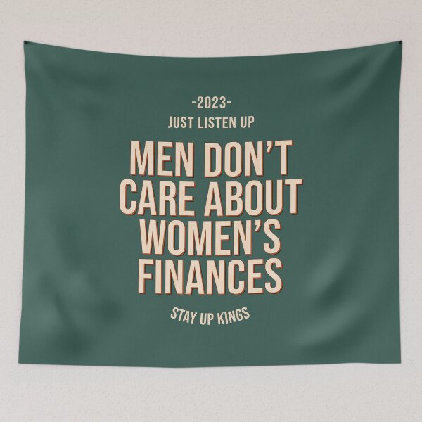 Item preview, Men don't care about women's finances, no simp designed and sold by StayWokeKings.