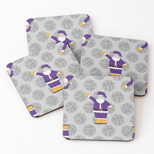 Item preview, purple yellow christmas basketball santa claus designed and sold by Gossip Rag.