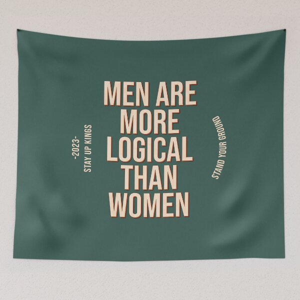 Item preview, Men are more logical than women, no simp designed and sold by StayWokeKings.