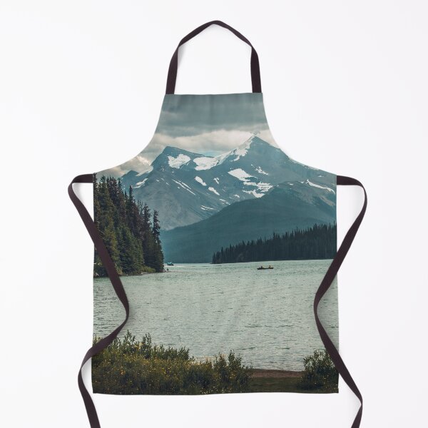 Item preview, Maligne Lake on a Cloudy Day, Jasper National Park, Alberta, Canada | Forest Surrounding Lake with Mountain Backdrop designed and sold by BackpackTravel.