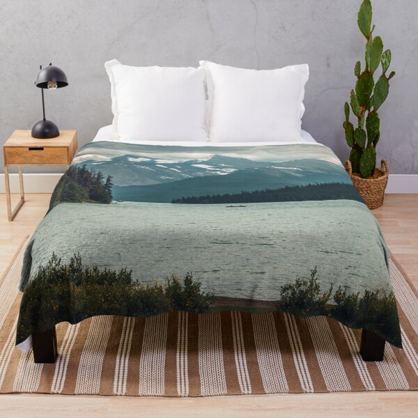 Item preview, Maligne Lake on a Cloudy Day, Jasper National Park, Alberta, Canada | Forest Surrounding Lake with Mountain Backdrop designed and sold by BackpackTravel.