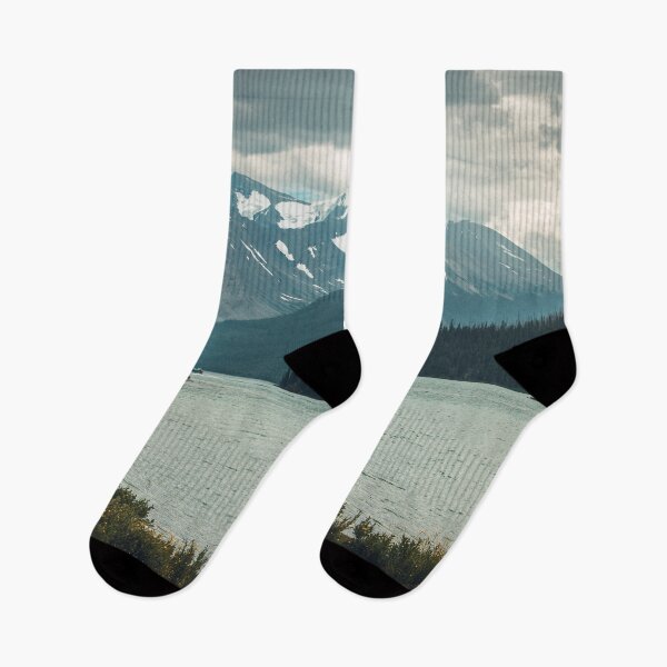 Item preview, Maligne Lake on a Cloudy Day, Jasper National Park, Alberta, Canada | Forest Surrounding Lake with Mountain Backdrop designed and sold by BackpackTravel.