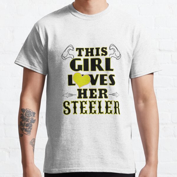 This Girl Loves Her Steelers Football T-Shirt Essential T-Shirt for Sale  by LoyceLakin